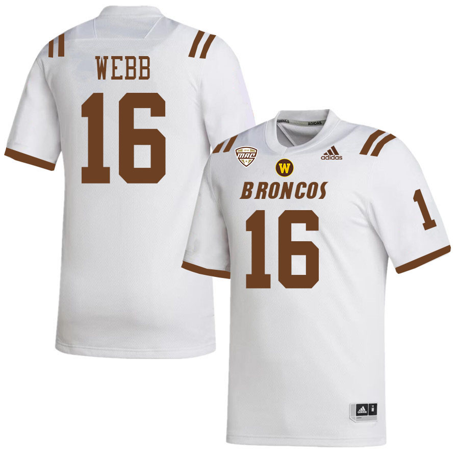 #16 Corey Webb Western Michigan Broncos College Football Jerseys Stitched-White